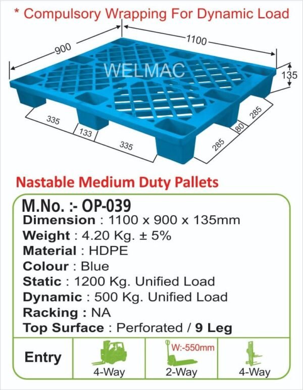 Nastable Medium Duty Pallets (OP - 039)