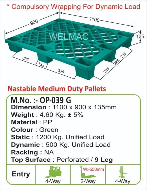 Nastable Medium Duty Pallets (OP – 039 G)