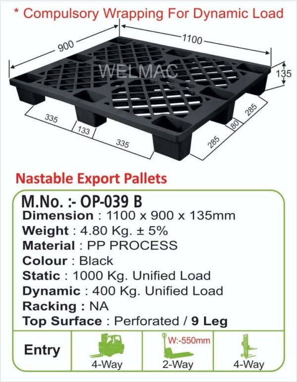 Nastable Medium Duty Pallets (OP – 039 B)