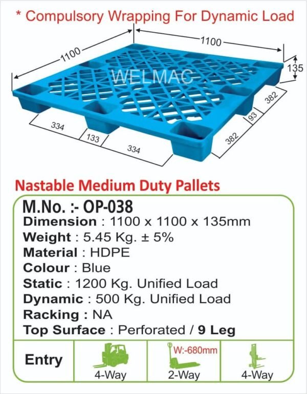 Nastable Medium Duty Pallets (OP – 038)