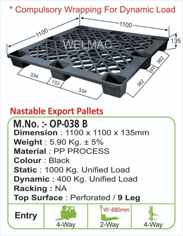 Nastable Medium Duty Pallets (OP – 038 B)