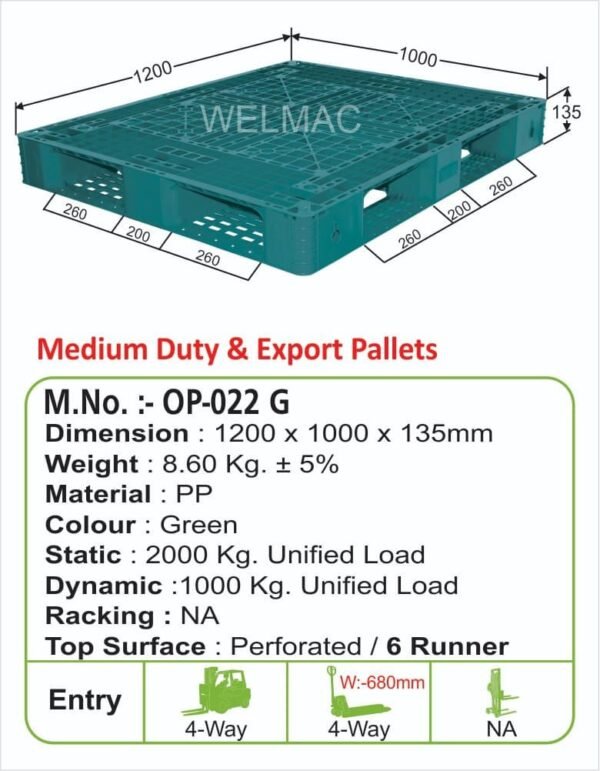 Medium Duty & Export Pallets ( OP - 022 G )